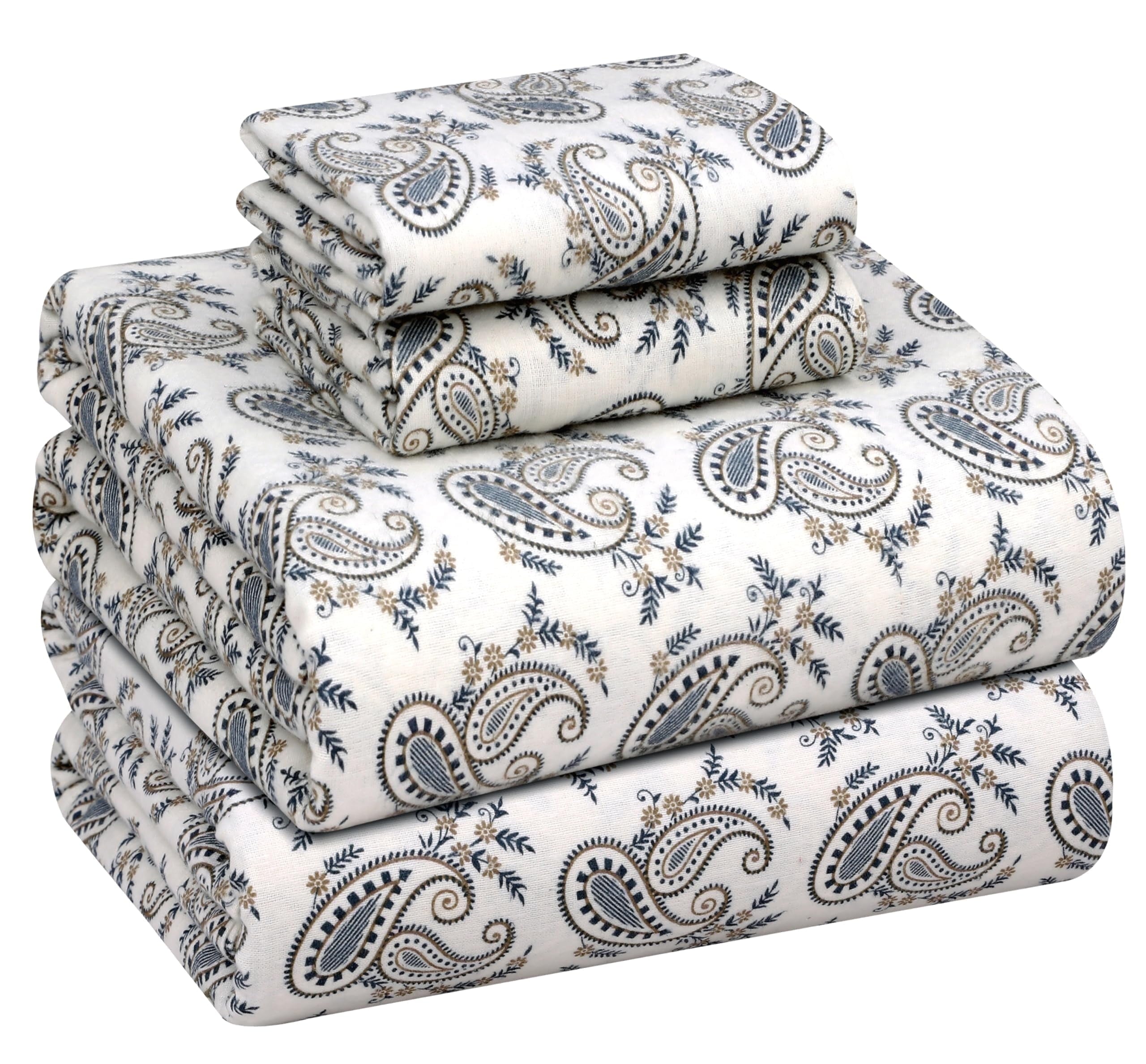 RUVANTI Flannel Sheets Queen Size - 100% Cotton Double Brushed Bed Sheets, Deep Pockets 16 Inches Queen Sheet Set, All Seasons Breathable & Extra Soft - Warm & Cozy, 4 Piece, Red Plaid