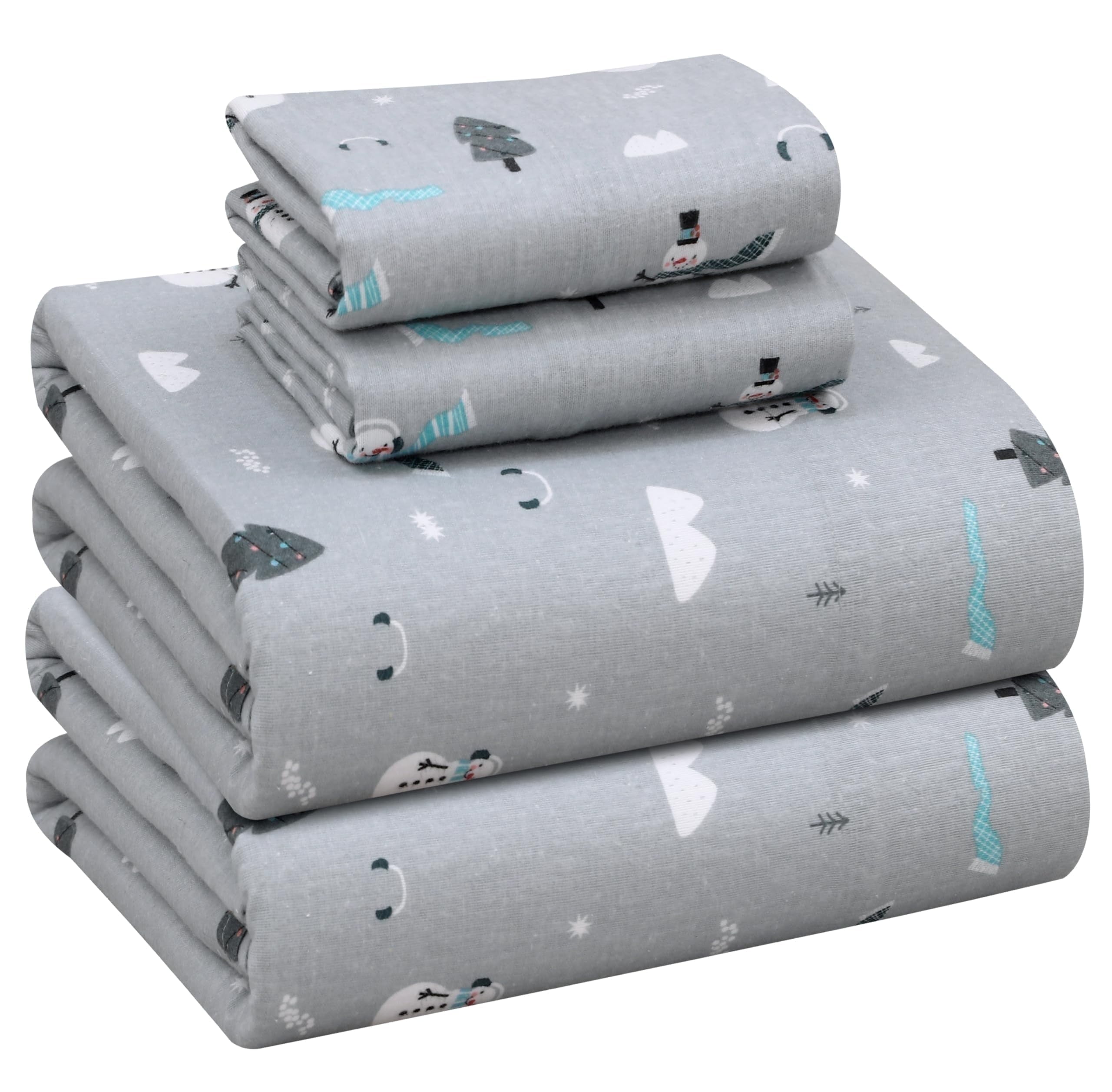 RUVANTI Flannel Sheets Queen Size - 100% Cotton Double Brushed Bed Sheets, Deep Pockets 16 Inches Queen Sheet Set, All Seasons Breathable & Extra Soft - Warm & Cozy, 4 Piece, Red Plaid