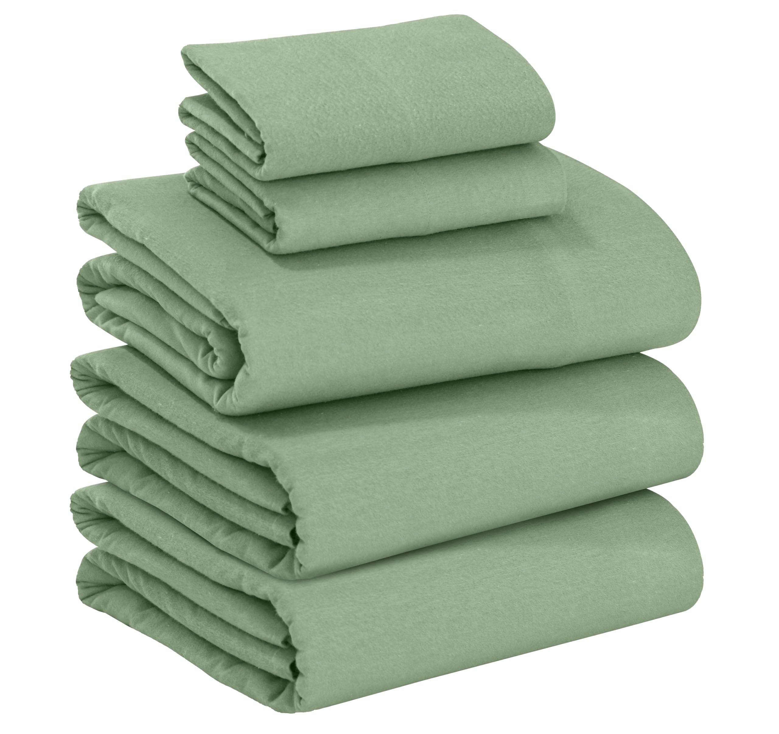 RUVANTI Flannel Sheets Queen Size - 100% Cotton Double Brushed Bed Sheets, Deep Pockets 16 Inches Queen Sheet Set, All Seasons Breathable & Extra Soft - Warm & Cozy, 4 Piece, Red Plaid