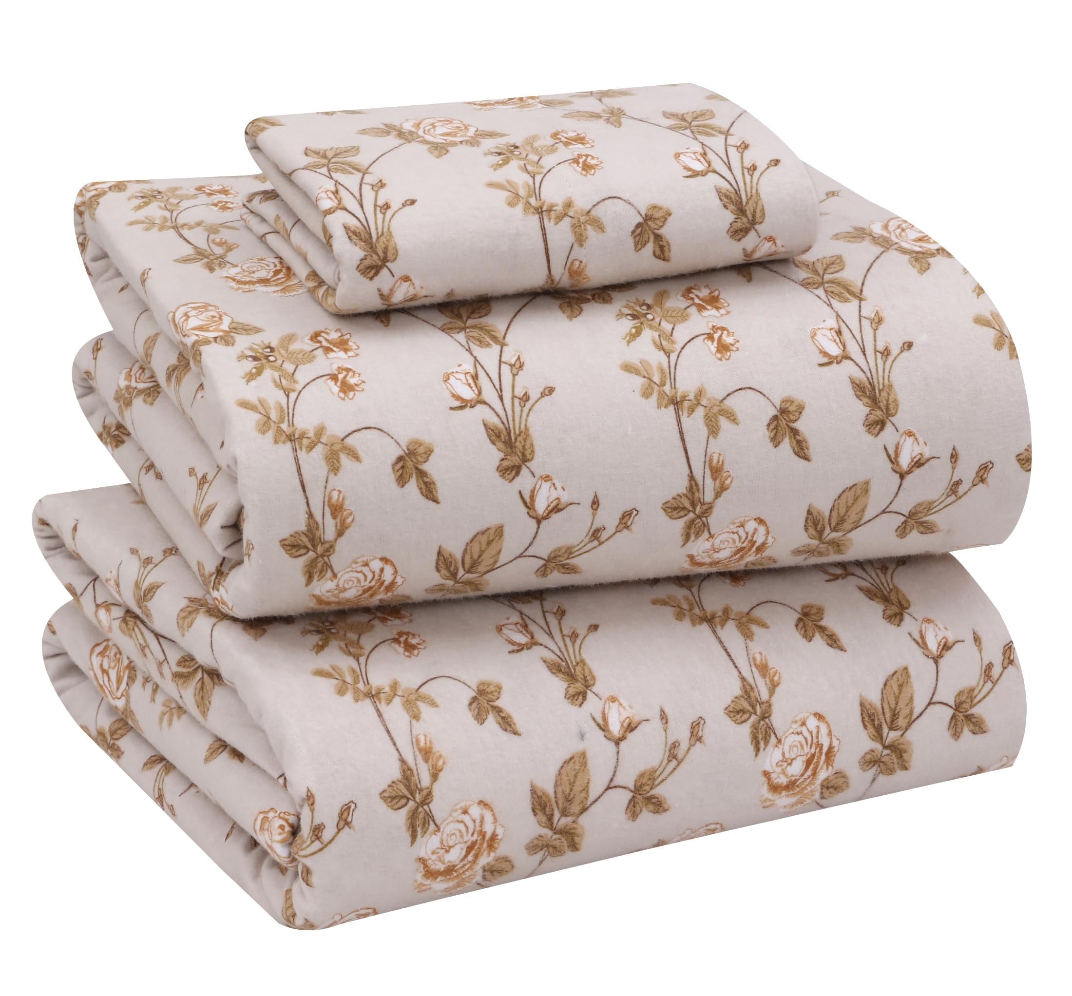 RUVANTI Flannel Sheets Queen Size - 100% Cotton Double Brushed Bed Sheets, Deep Pockets 16 Inches Queen Sheet Set, All Seasons Breathable & Extra Soft - Warm & Cozy, 4 Piece, Red Plaid